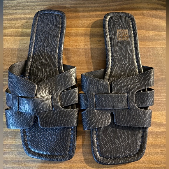 SHEIN Shoes - Black Leather sandals NWOT